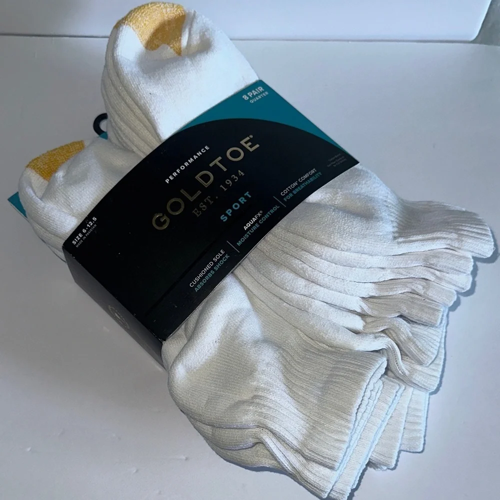 Gold Toe Men's Athletic ankle socks- 8 pairs